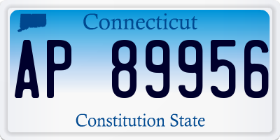 CT license plate AP89956