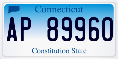 CT license plate AP89960