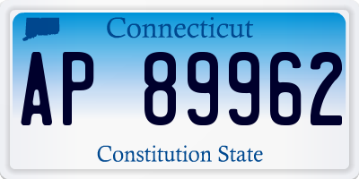 CT license plate AP89962