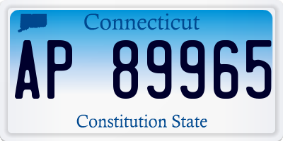 CT license plate AP89965