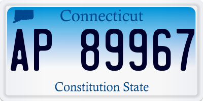 CT license plate AP89967