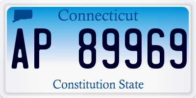 CT license plate AP89969