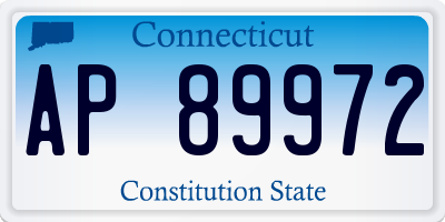 CT license plate AP89972