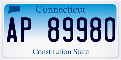 CT license plate AP89980