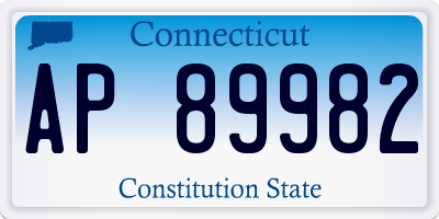 CT license plate AP89982