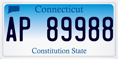 CT license plate AP89988