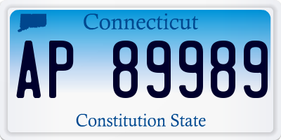 CT license plate AP89989