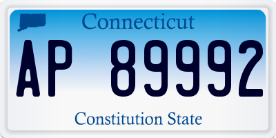 CT license plate AP89992