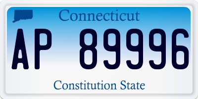 CT license plate AP89996