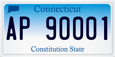 CT license plate AP90001