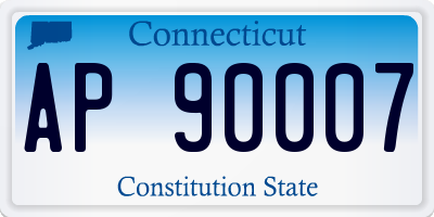 CT license plate AP90007