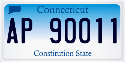CT license plate AP90011