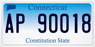 CT license plate AP90018