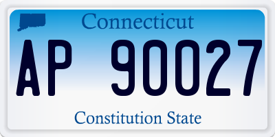 CT license plate AP90027