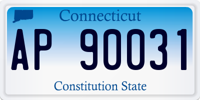 CT license plate AP90031