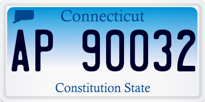 CT license plate AP90032
