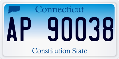 CT license plate AP90038