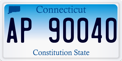 CT license plate AP90040