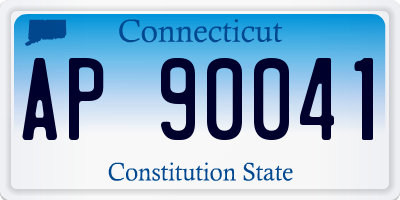 CT license plate AP90041