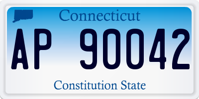 CT license plate AP90042