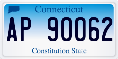 CT license plate AP90062