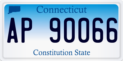 CT license plate AP90066