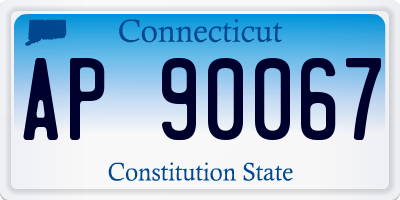 CT license plate AP90067