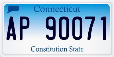 CT license plate AP90071