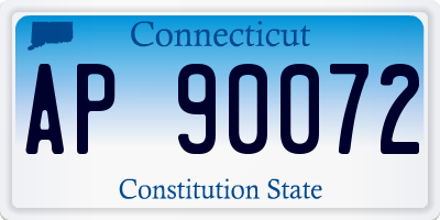 CT license plate AP90072