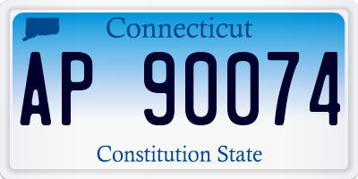 CT license plate AP90074