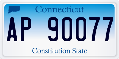 CT license plate AP90077