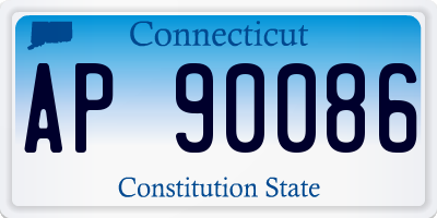 CT license plate AP90086