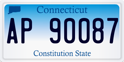 CT license plate AP90087