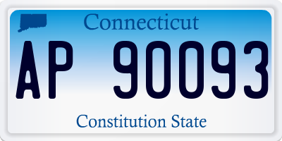 CT license plate AP90093