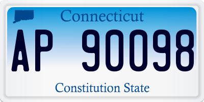 CT license plate AP90098