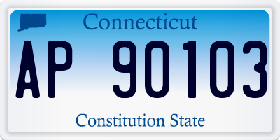 CT license plate AP90103