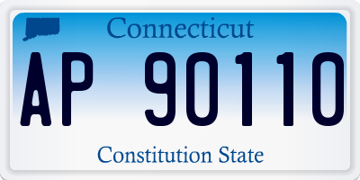 CT license plate AP90110