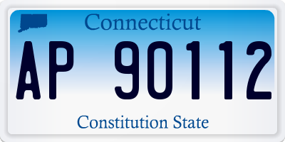 CT license plate AP90112