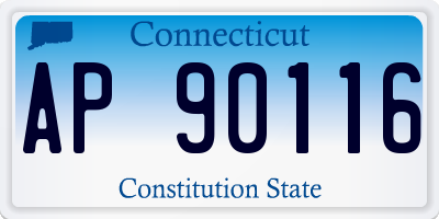 CT license plate AP90116