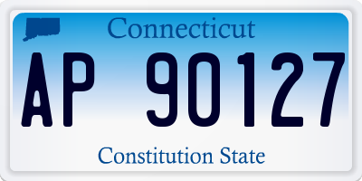 CT license plate AP90127
