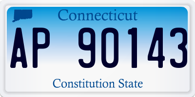 CT license plate AP90143