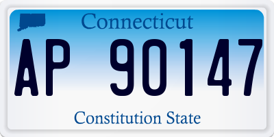 CT license plate AP90147