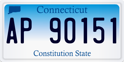 CT license plate AP90151