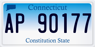 CT license plate AP90177