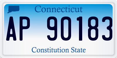 CT license plate AP90183