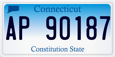 CT license plate AP90187