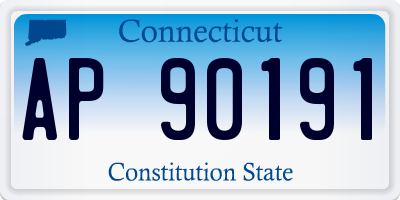 CT license plate AP90191