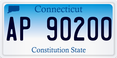 CT license plate AP90200