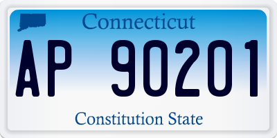 CT license plate AP90201