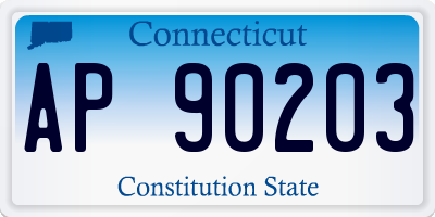 CT license plate AP90203